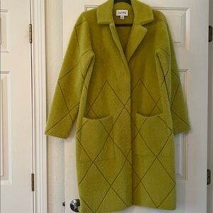Joseph Ribkoff NEW NWOT Lime green stunning sweater coat
